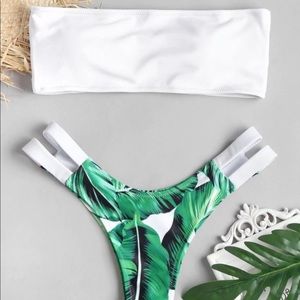 Tropical high leg bikini